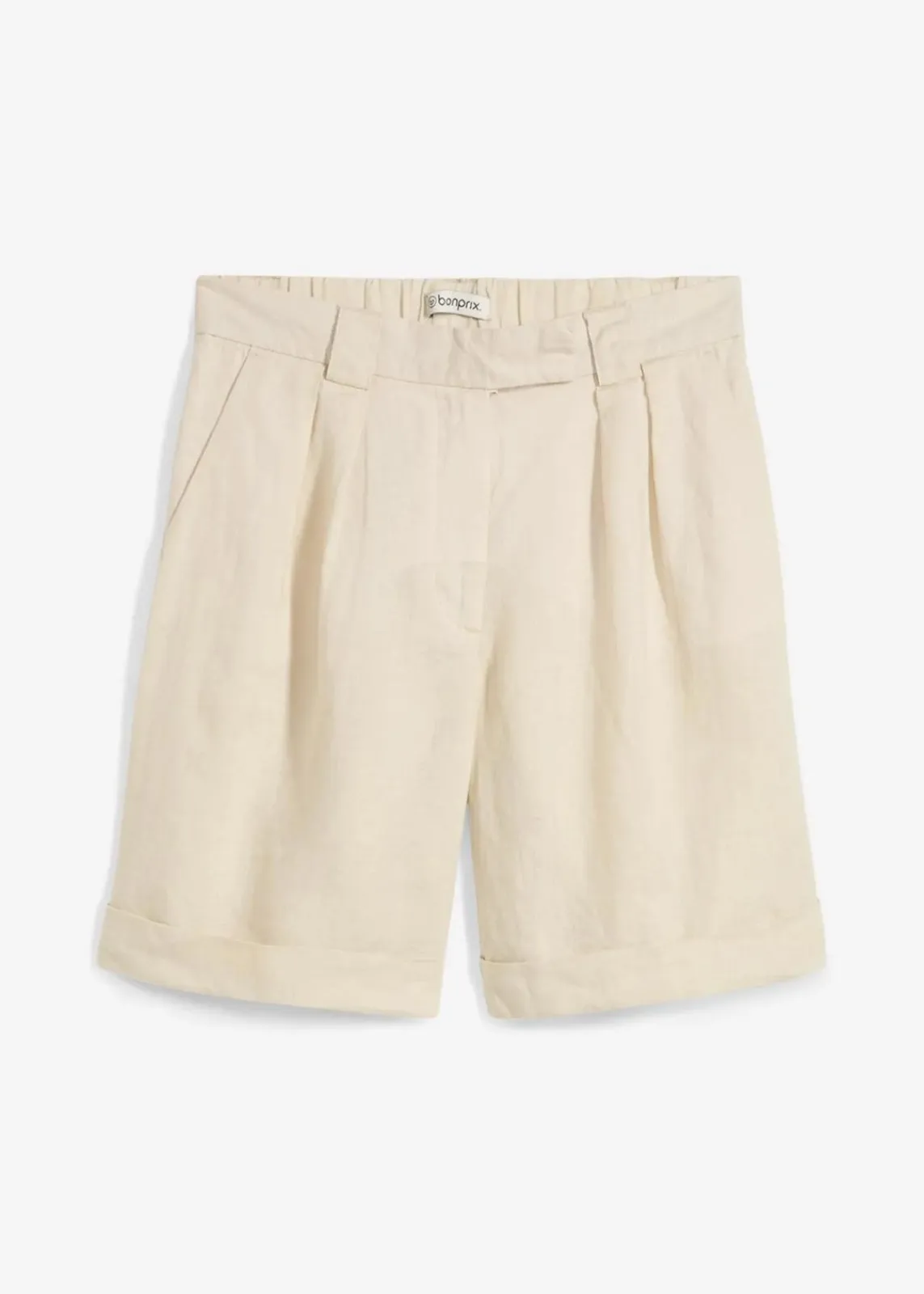 bonprix Bekleidung·Outdoorbekleidung|Bekleidung·Kleider^Bermudashorts aus reinem Leinen hellsand