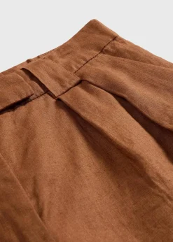 bonprix Bekleidung·Outdoorbekleidung|Bekleidung·Kleider^Bermudashorts aus reinem Leinen cognac braun