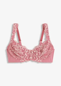 bonprix Große Cups D-H|Bhs^Bügel-BH mit gepolsterten Trägern beerensorbet/wollweiß