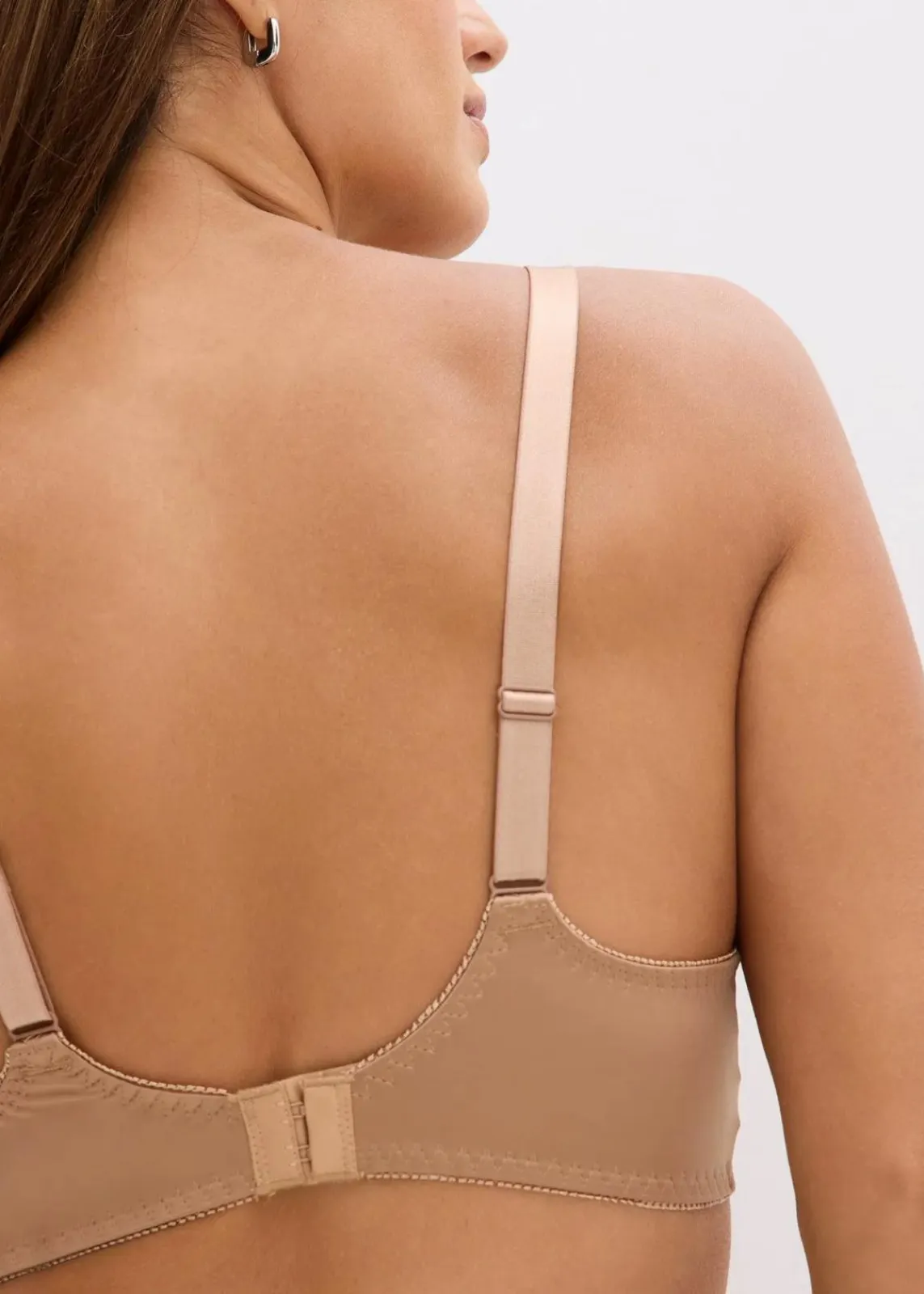bonprix Wäsche·Dessous|Wäsche·Große Cups D-H^Bügel-BH mit Glanzeffekt (2er Pack) dunkelbraun+camel