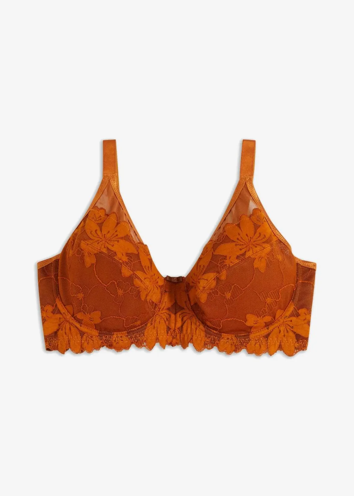 bonprix Wäsche·Dessous|Wäsche·Große Cups D-H^Bügel-BH mit zarter Spitze bronze