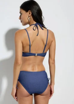 bonprix Bademode·Bikinis|Bikinis^Bügel-Bikini in Jeansoptik (2-tlg.Set) dunkelblau denim