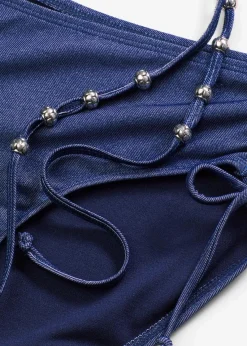 bonprix Bademode·Bikinis|Bikinis^Bügel-Bikini in Jeansoptik (2-tlg.Set) dunkelblau denim