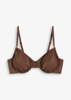 bonprix Mix & Match|Bikinis^Bügel-Bikinioberteil aus glitzerndem Material braun