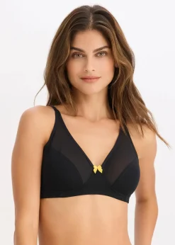 bonprix Wäsche·Baumwollunterwäsche|Wäsche·Große Cups D-H^BH ohne Bügel mit Baumwolle (2er Pack) schwarz+weiß