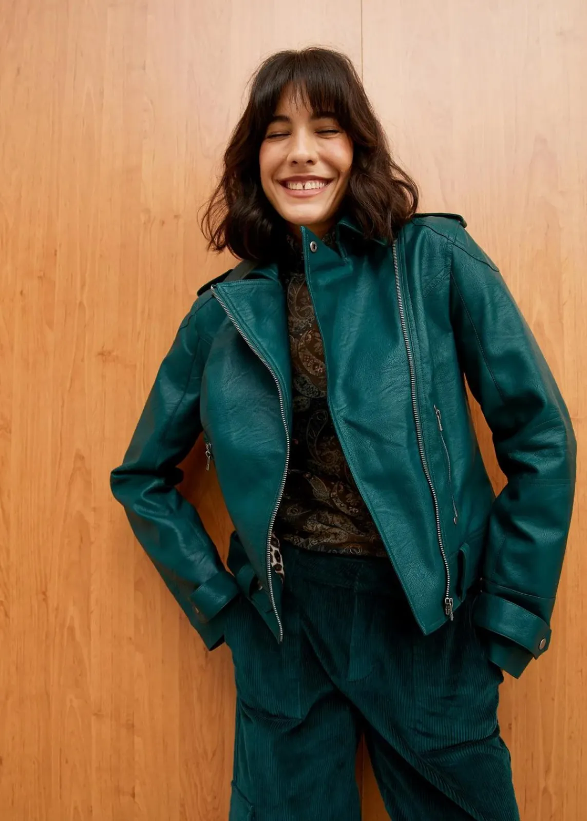 bonprix Jacken & Mäntel^Biker-Jacke tiefgrün