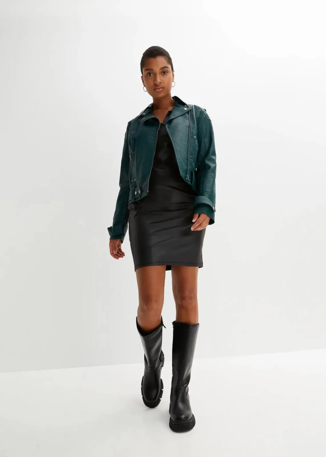 bonprix Jacken & Mäntel^Biker-Jacke tiefgrün