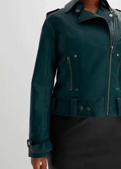 bonprix Jacken & Mäntel^Biker-Jacke tiefgrün