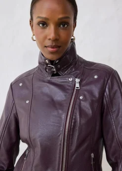 bonprix Bekleidung·Hosen|Premium^Bikerjacke aus Nappaleder weinrot