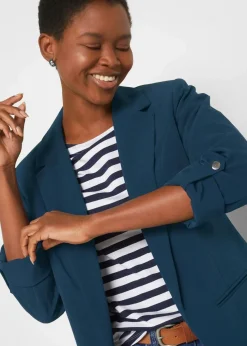 bonprix Blazer|Bekleidung·Basics^Blazer dunkelblau