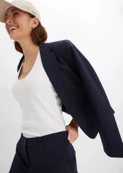 bonprix Blazer|Bekleidung·Basics^Blazer dunkelblau