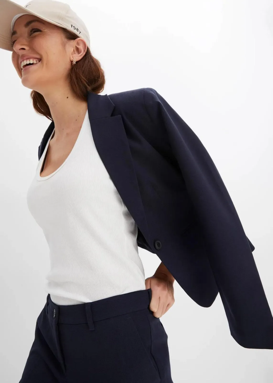 bonprix Blazer|Bekleidung·Basics^Blazer dunkelblau
