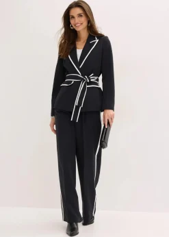 bonprix Bekleidung·Basics|Blazer^Blazer schwarz/weiß