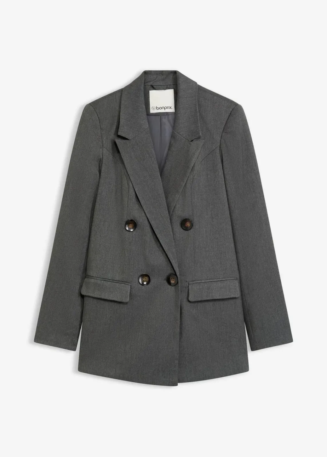 bonprix Bekleidung·Basics|Blazer^Blazer grau meliert