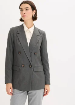 bonprix Bekleidung·Basics|Blazer^Blazer grau meliert