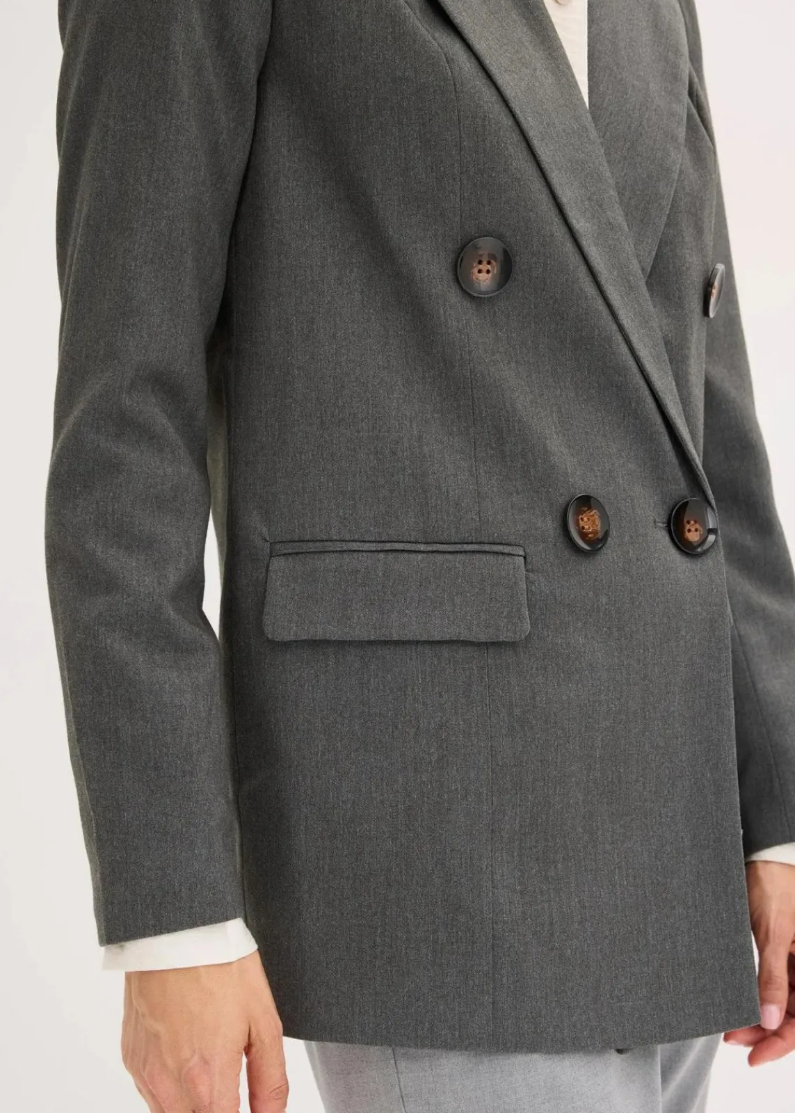bonprix Bekleidung·Basics|Blazer^Blazer grau meliert