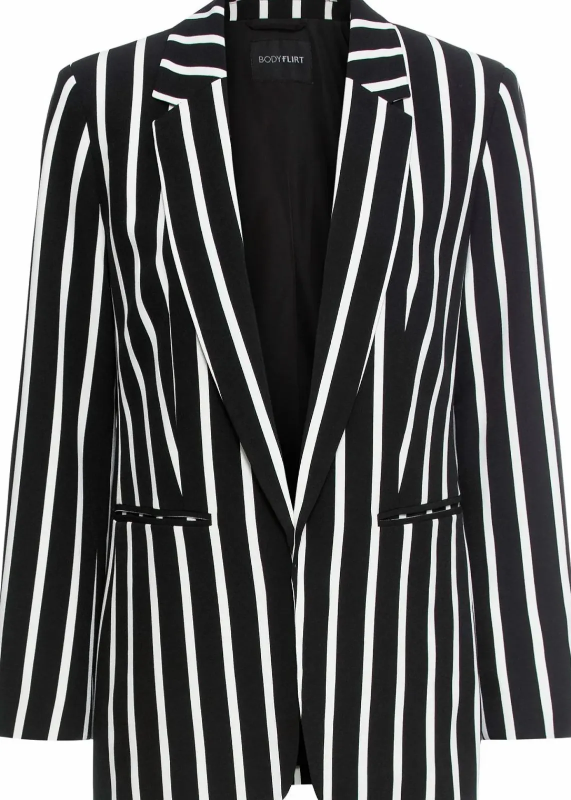 bonprix Bekleidung·Basics|Blazer^Blazer schwarz/wollweiß gestreift