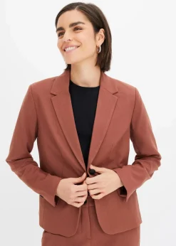 bonprix Blazer|Bekleidung·Basics^Blazer rauchbraun
