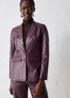 bonprix Bekleidung·Basics|Premium^Blazer aus Lammnappa weinrot