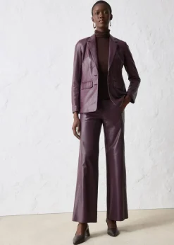 bonprix Bekleidung·Basics|Premium^Blazer aus Lammnappa weinrot