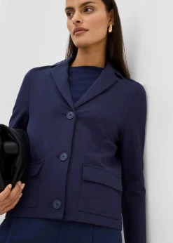bonprix Bekleidung·Basics|Bekleidung·Blusen & Tuniken^Blazer aus Punto di Roma dunkelblau