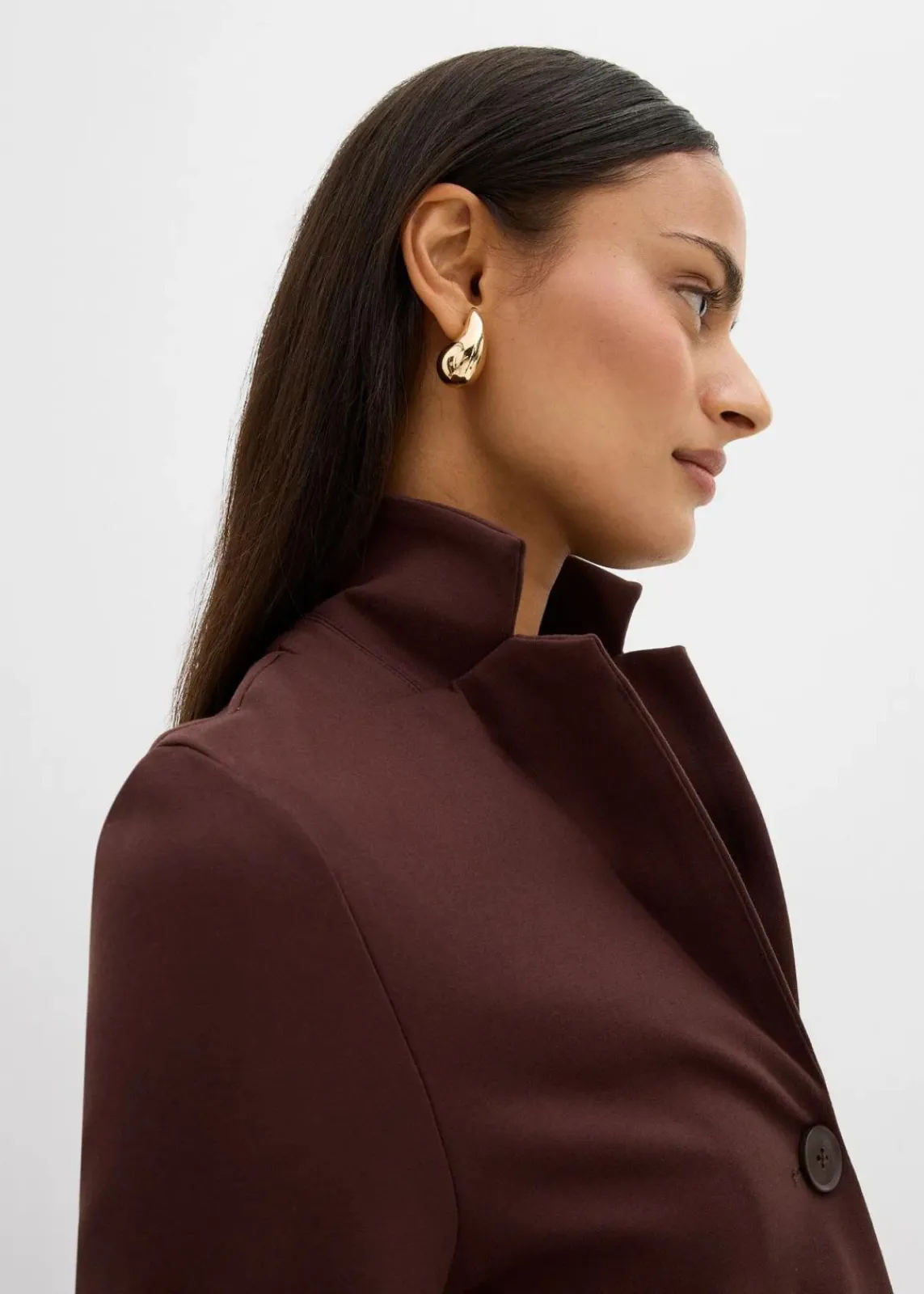 bonprix Sweat|Blazer^Blazer aus Punto di Roma dunkelbraun
