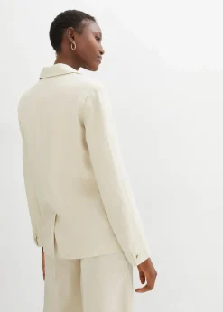 bonprix Bekleidung·Basics|Blazer^Blazer aus reinem Leinen hellsand