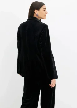 bonprix Bekleidung·Basics|Zweiteiler & Sets^Blazer aus softem Samt schwarz