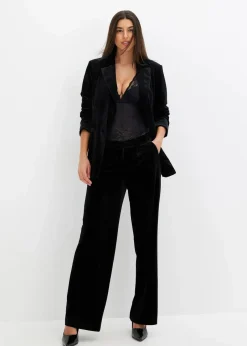 bonprix Bekleidung·Basics|Zweiteiler & Sets^Blazer aus softem Samt schwarz