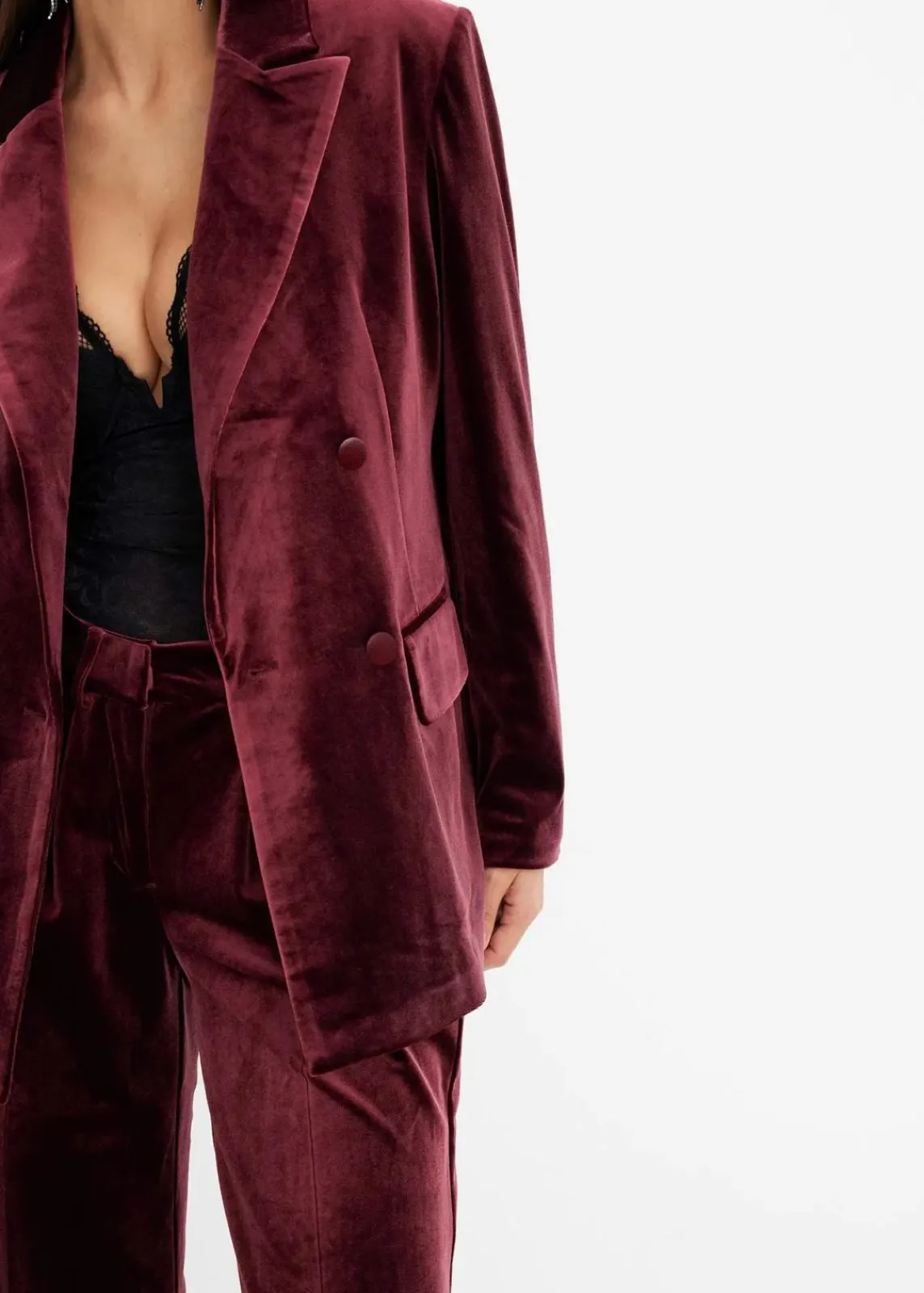 bonprix Blazer|Zweiteiler & Sets^Blazer aus softem Samt ahornrot