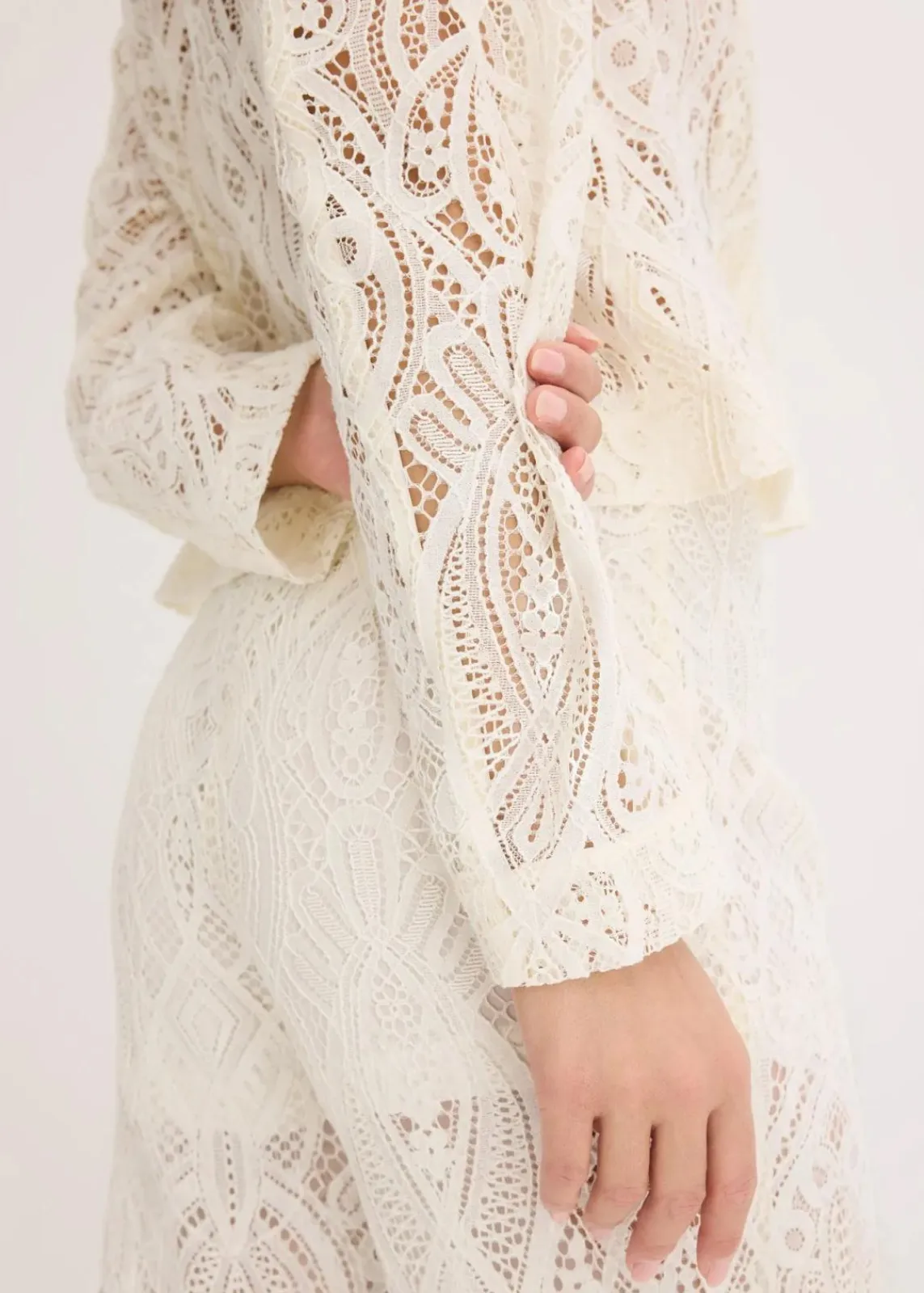 bonprix Blazer^Blazer aus Spitze creme