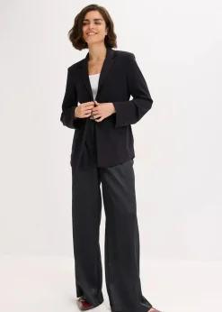 bonprix Blazer|Bekleidung·Basics^Blazer aus Viskose-Mix schwarz