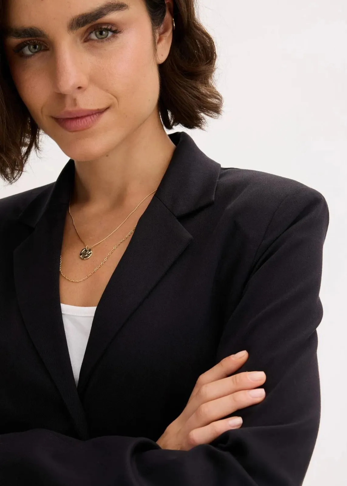 bonprix Blazer|Bekleidung·Basics^Blazer aus Viskose-Mix schwarz