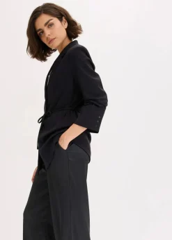 bonprix Blazer|Bekleidung·Basics^Blazer aus Viskose-Mix schwarz