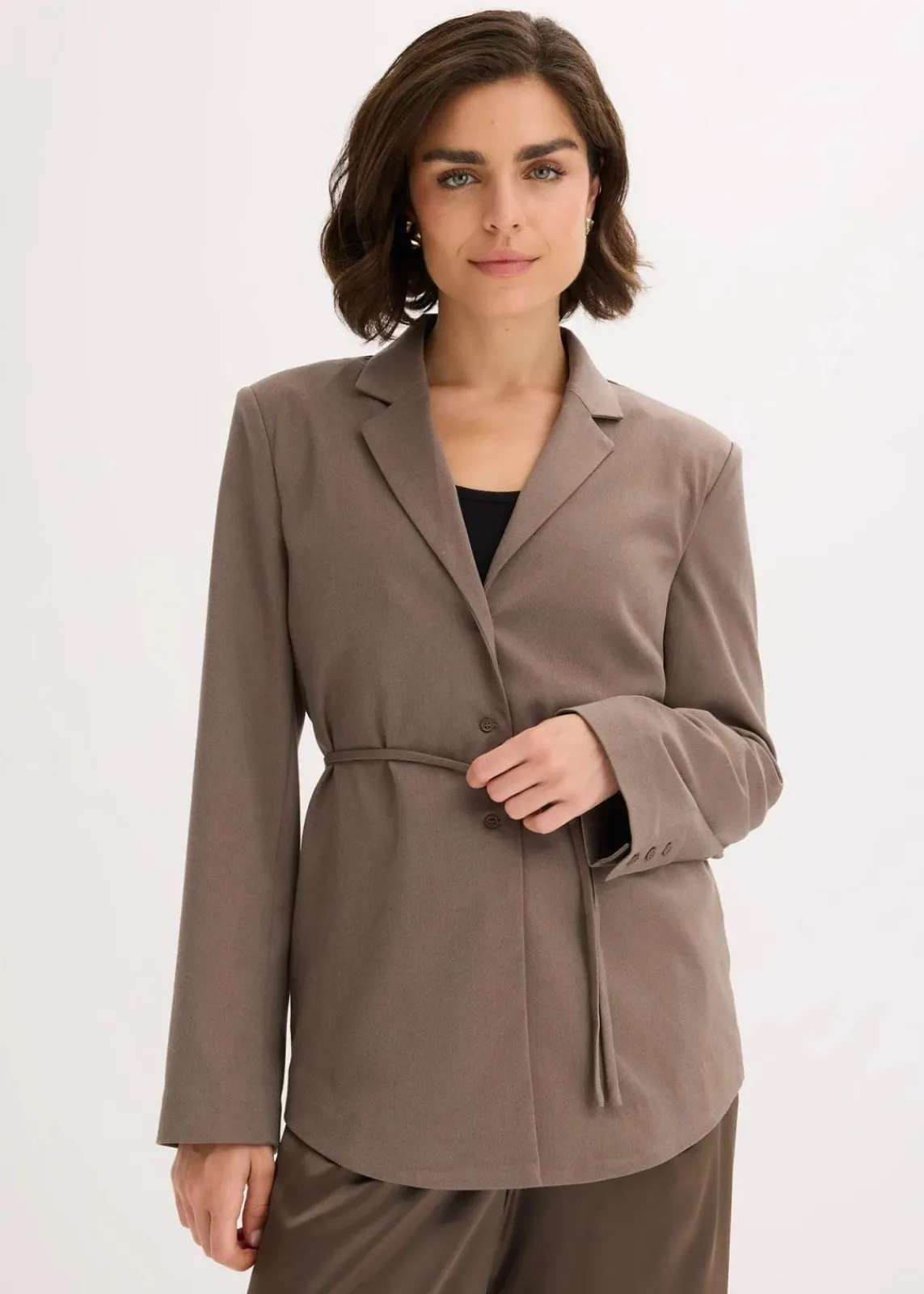 bonprix Bekleidung·Basics|Blazer^Blazer aus Viskose-Mix oliv