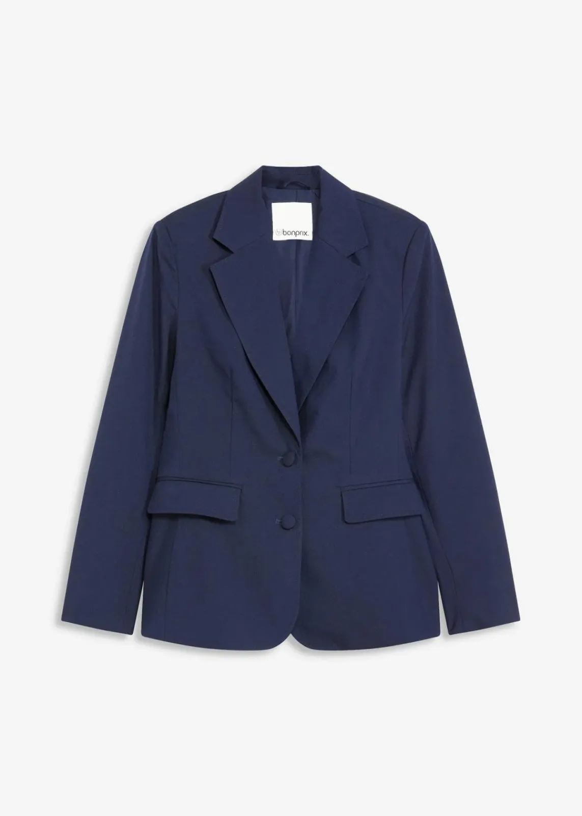 bonprix Bekleidung·Basics|Blazer^Blazer mit dekorativen Handstich Details dunkelblau