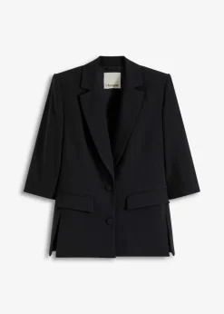 bonprix Blazer^Blazer mit modisch betonten Schultern schwarz