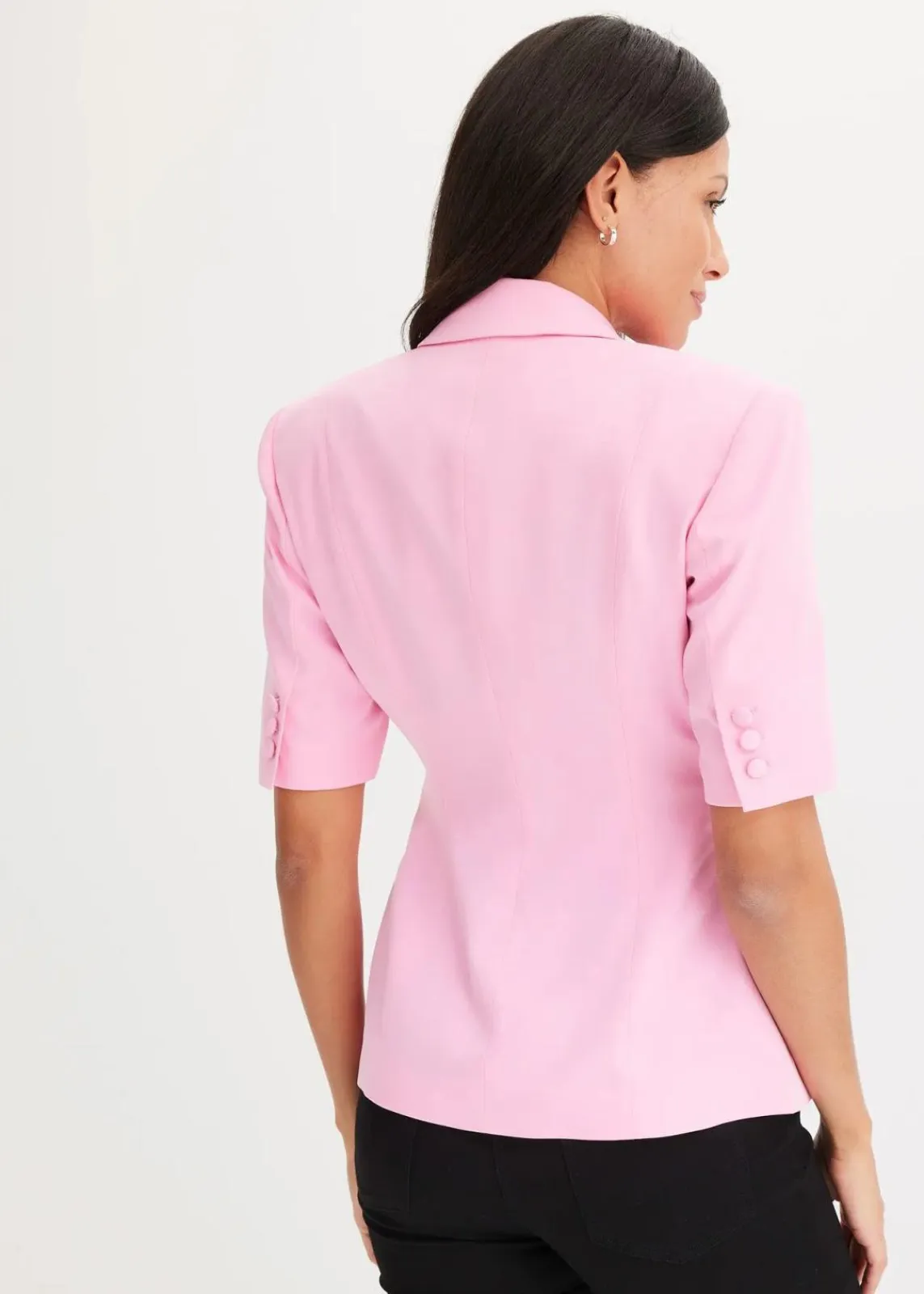 bonprix Blazer^Blazer mit Sandhourglass-Passform rosa