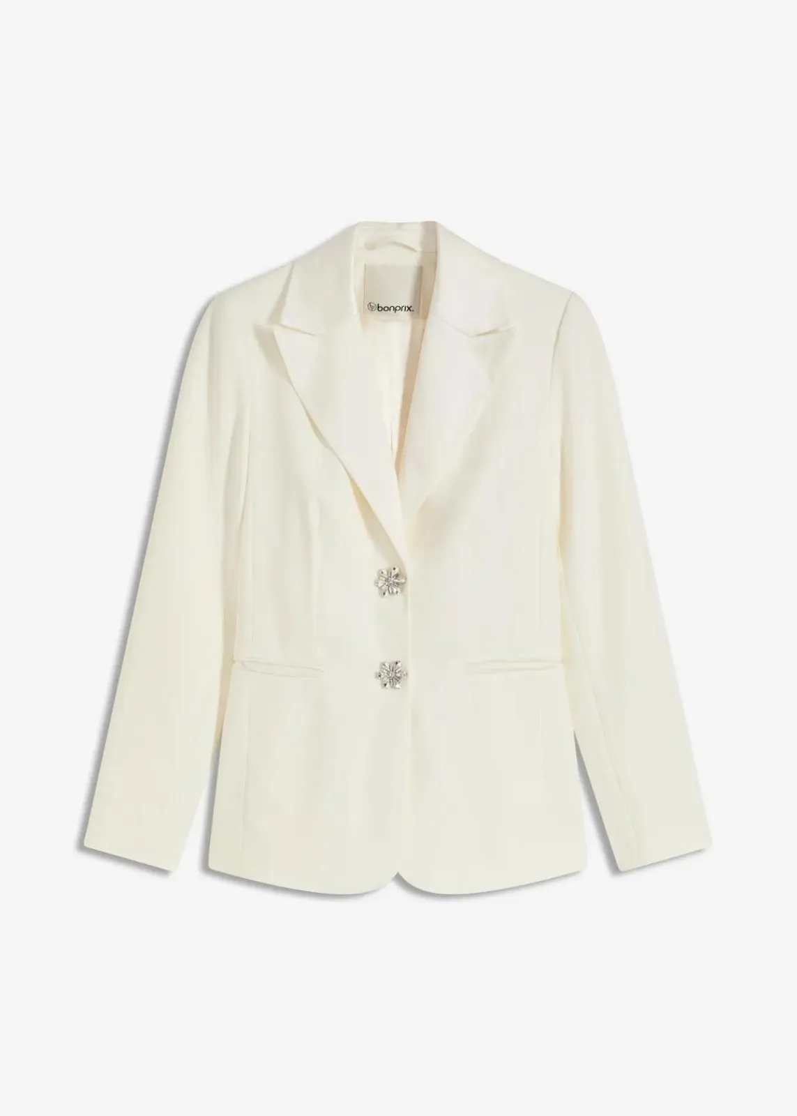 bonprix Blazer^Blazer mit Schmuckknöpfen wollweiß