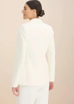 bonprix Blazer^Blazer mit Schmuckknöpfen wollweiß