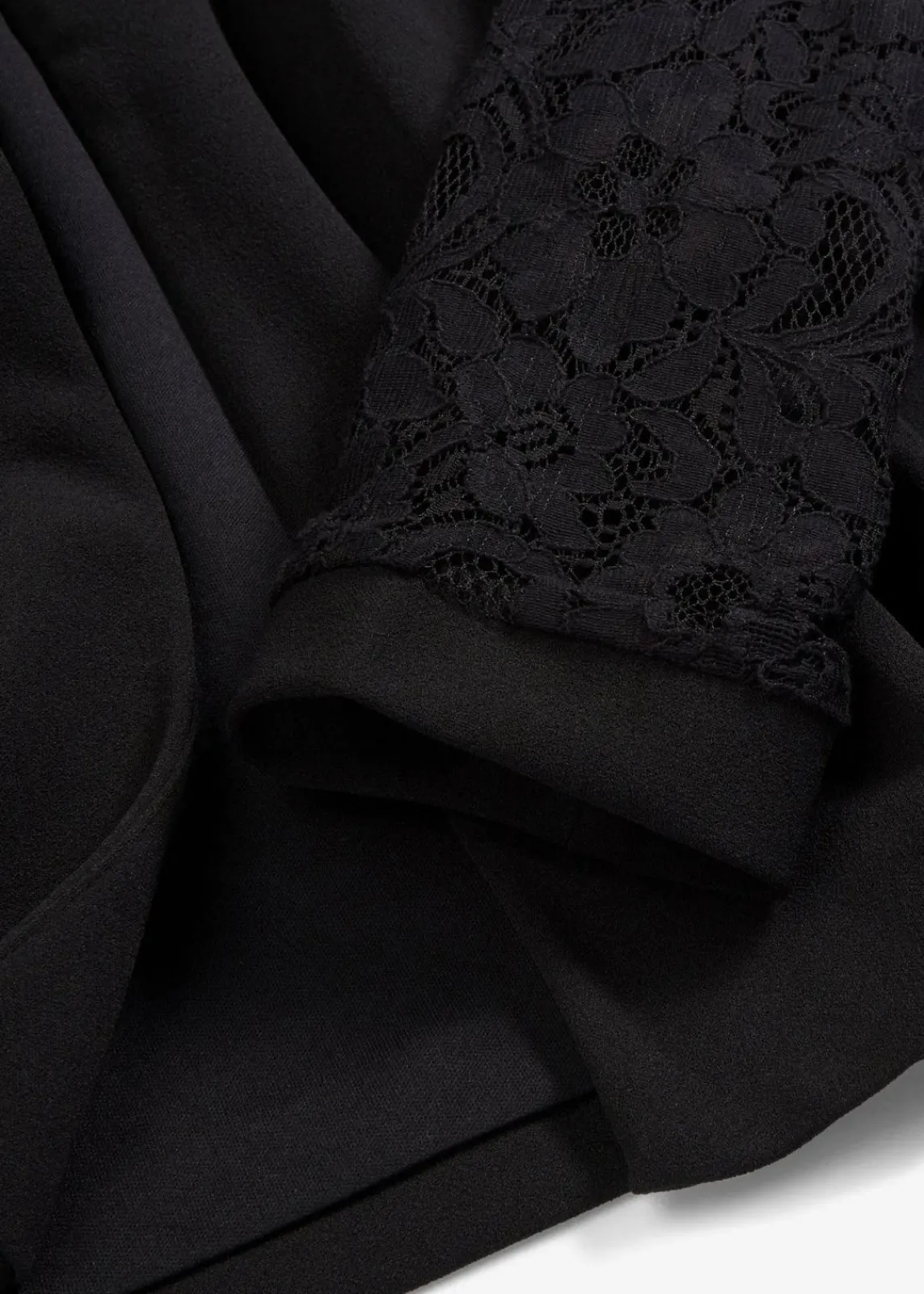 bonprix Bekleidung·Basics|Festliche Mode^Blazer mit Spitzenärmeln schwarz
