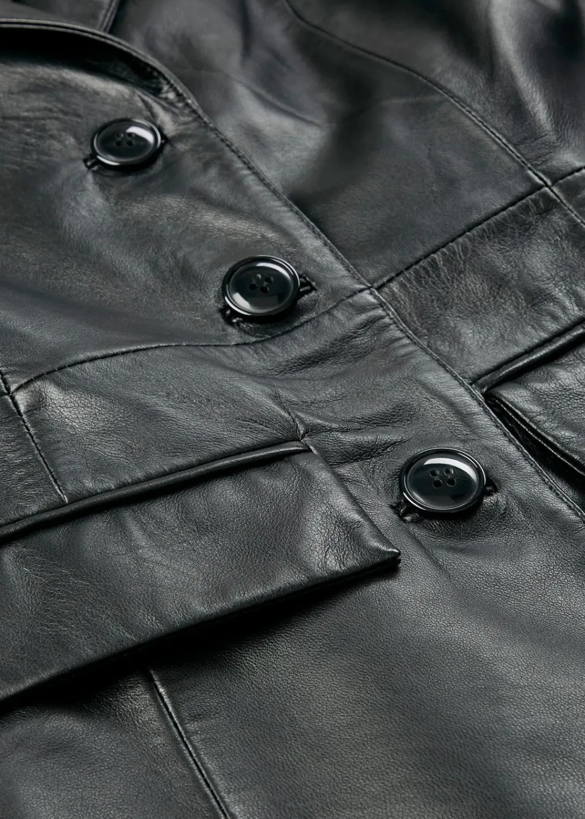 bonprix Nachhaltigere Materialien|Jacken & Mäntel^Blazermantel aus Lammnappa schwarz
