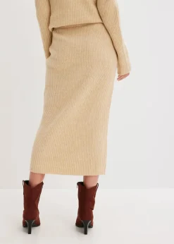 bonprix Bekleidung·Sportbekleidung|Nachhaltigere Materialien^Bleistiftrock latte macchiato meliert