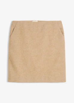 bonprix Bekleidung·Sportbekleidung|Nachhaltigere Materialien^Bleistiftrock naturbeige meliert