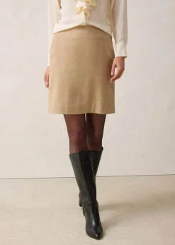 bonprix Bekleidung·Sportbekleidung|Nachhaltigere Materialien^Bleistiftrock naturbeige meliert