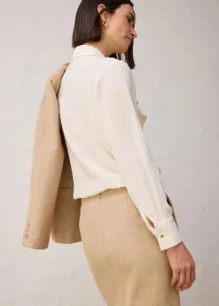 bonprix Bekleidung·Sportbekleidung|Nachhaltigere Materialien^Bleistiftrock naturbeige meliert