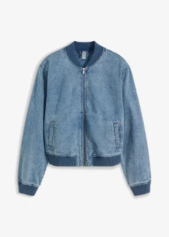 bonprix Jacken & Mäntel^Blouson aus Denim hellblau denim