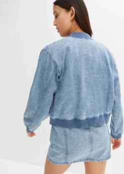 bonprix Jacken & Mäntel^Blouson aus Denim hellblau denim