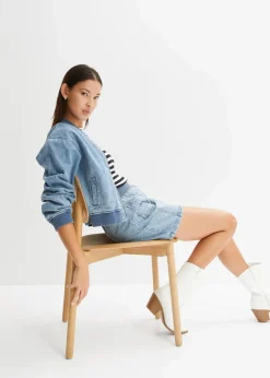 bonprix Jacken & Mäntel^Blouson aus Denim hellblau denim