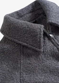 bonprix Jacken & Mäntel|Bekleidung·Hosen^Blouson aus softem Bouclé schiefergrau